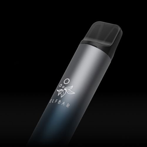 blue and yellow illustration vape shop logo 3