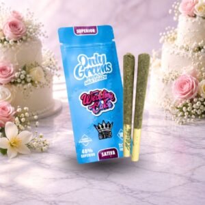 OnlyGrams Superior Big Prerolls – Wedding Cake (2 x 1.5g)