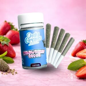 OnlyGrams Superior Prerolls – Strawberry Cough (5 x 0.5g)